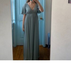 Blue Gray Formal Dress